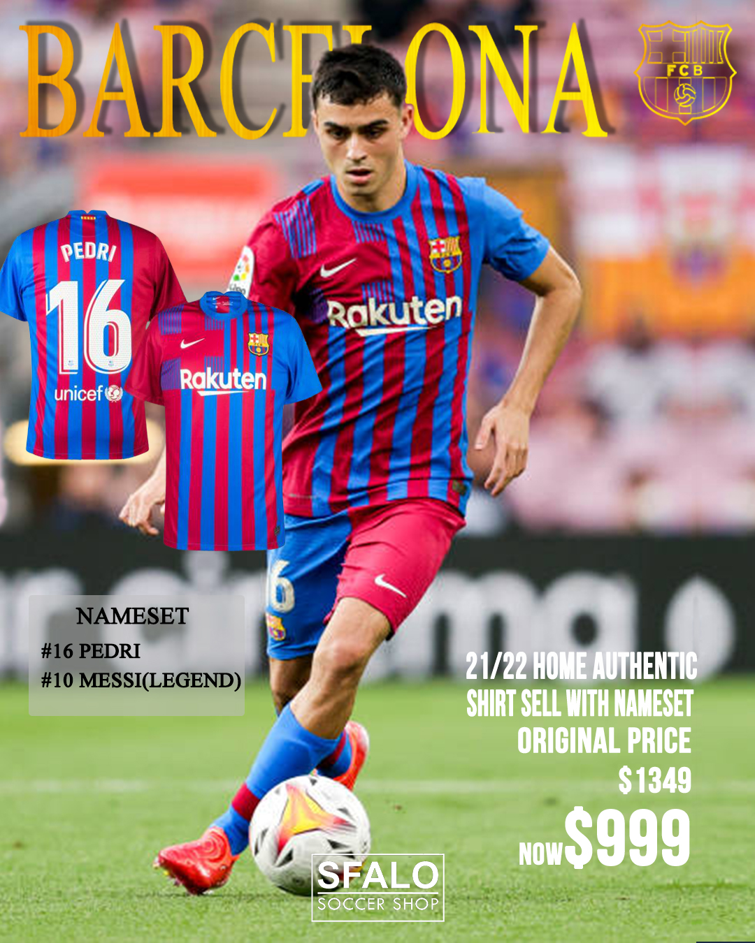 BARCELONA FC 2122HP w nameset